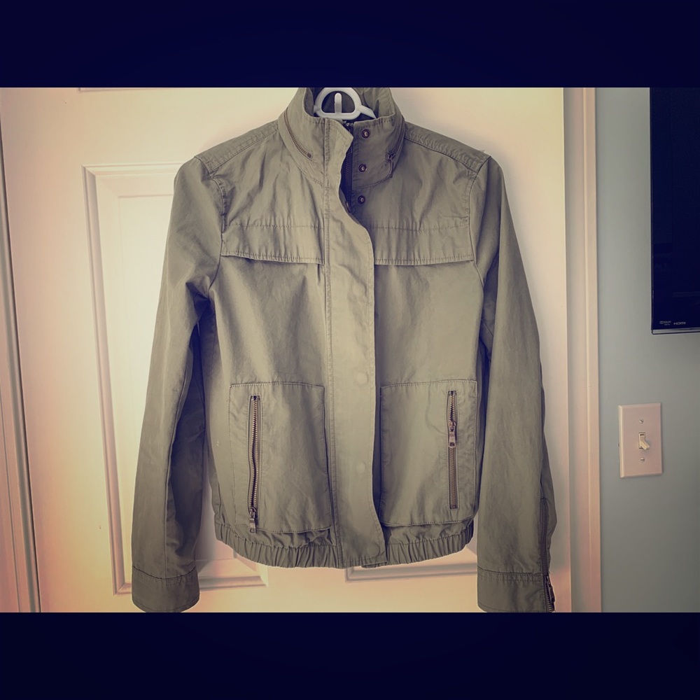 Green military style jacket